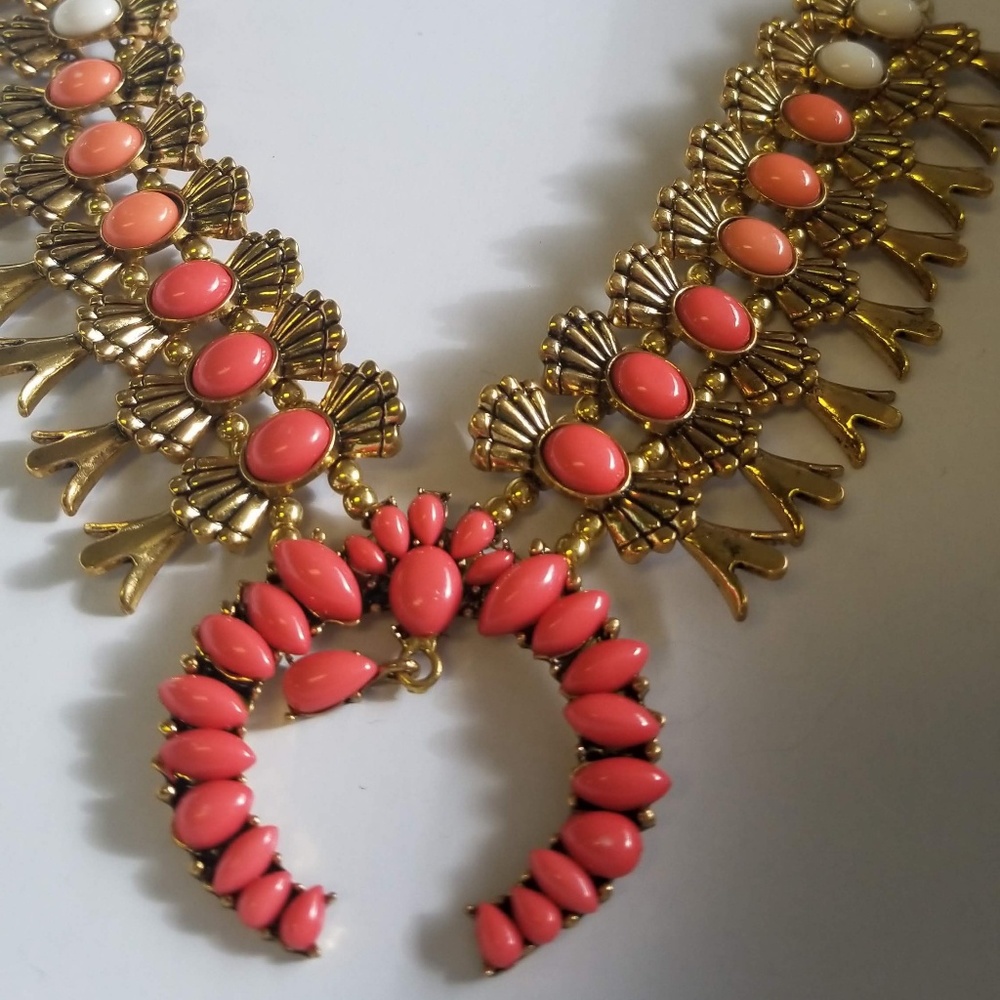 Contemporary Navajo Acrylic Squash Blossom